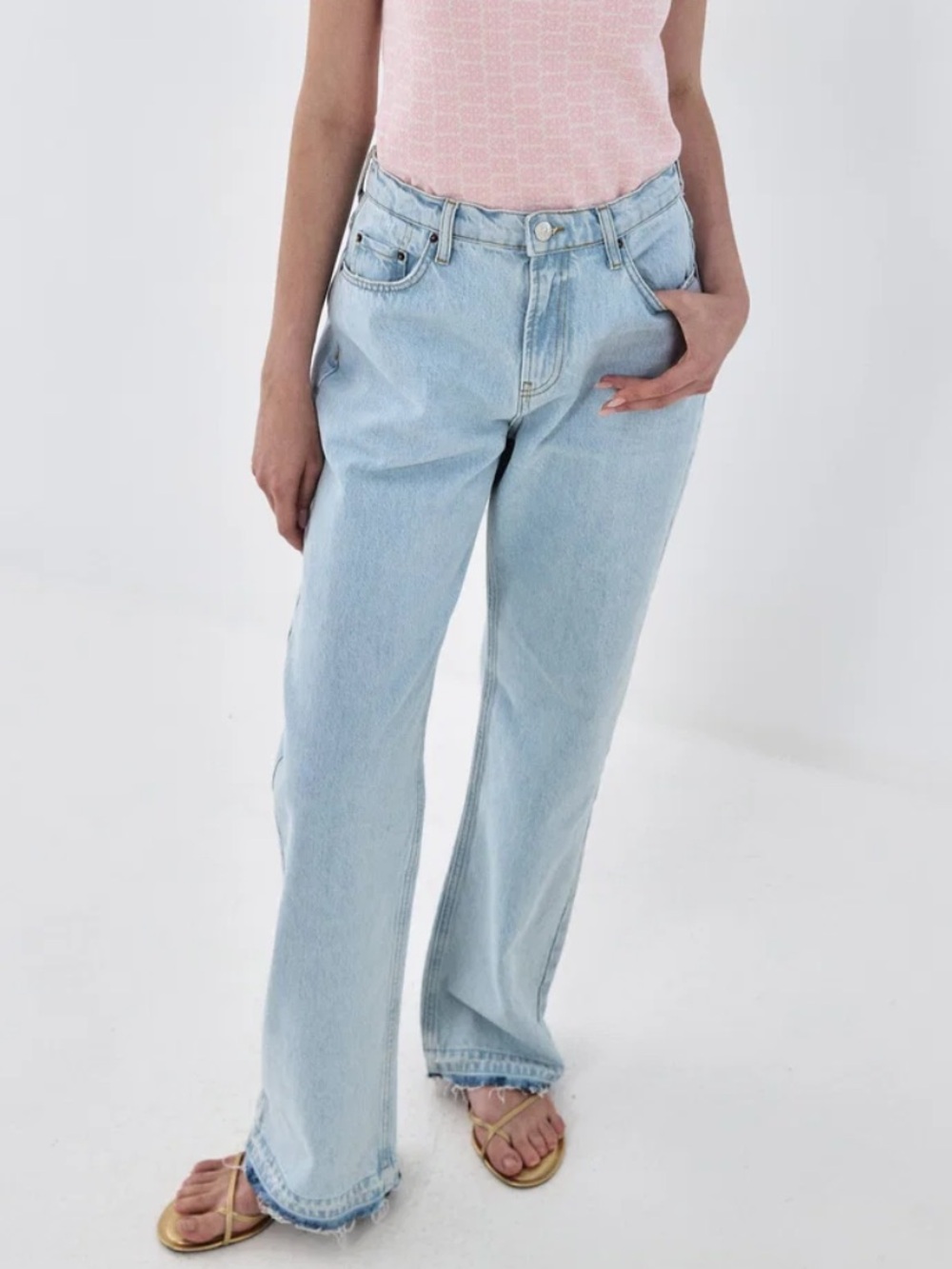 Dé Rococo No. 11 Mid Rise Wide Full Length - Light Blue